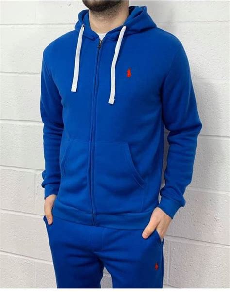 light blue polo jogging suit